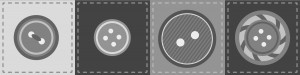 background with various sewing buttons